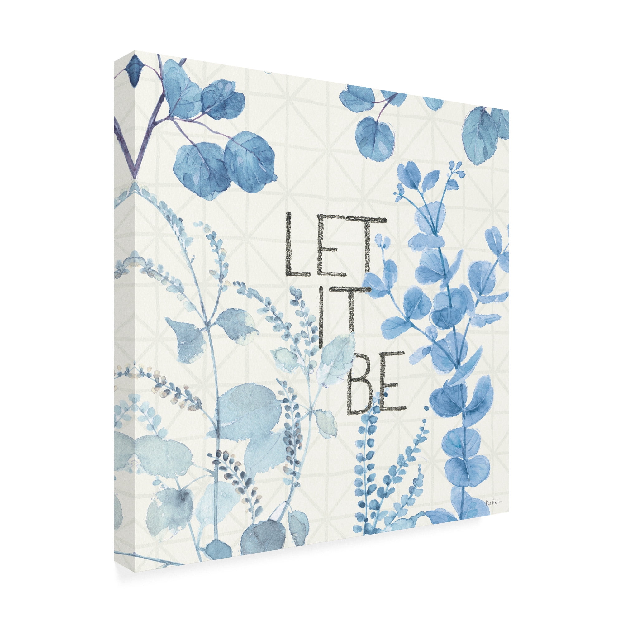 Lisa Audit 'Mixed Greens Lxvi Blue' Canvas Art