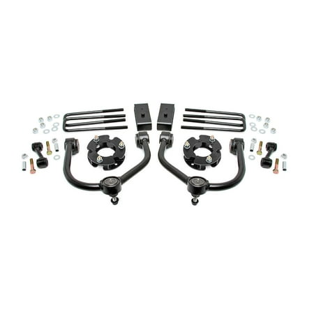 Upper Bolt - Rough Country 83400 - 3-inch Bolt-On Suspension Lift Kit w/ Upper Control Arms for Nissan 14-18 Titan 2WD/4WD