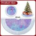 thumbnail image 2 of Sanmadrola Christmas Tree Skirt, 36 inch Thick Colorful Velvet Christmas Tree Skirt with Starry Sequin and White Plush Faux Fur Trim Border Decor for Xmas Holiday Party Decorations Ornaments, 2 of 8