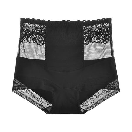 Itsame Lingerie Panties Womens Underpants Lift Buttocks Comfortable Breathable Lace Breathable Underwear Black Size 3XL