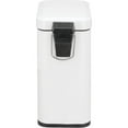 thumbnail image 3 of Small rectangular metal lid step trash can white, 3 of 5