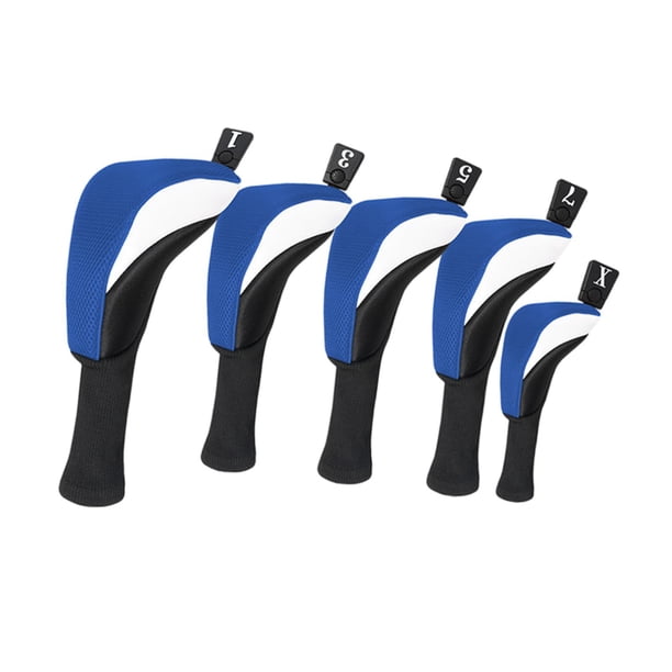 5 fundas protectoras para palos de golf, de madera, a la moda Azul
