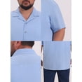 thumbnail image 7 of DARING DIVA Men's Big & Tall Summer Beach Camp Collar Short Sleeve Shirt XL Light Blue, 7 of 7