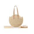 thumbnail image 3 of Bolsos De Hombro Redondos De Paja Para Mujer, Para Playa Xtellar beige, 3 of 4