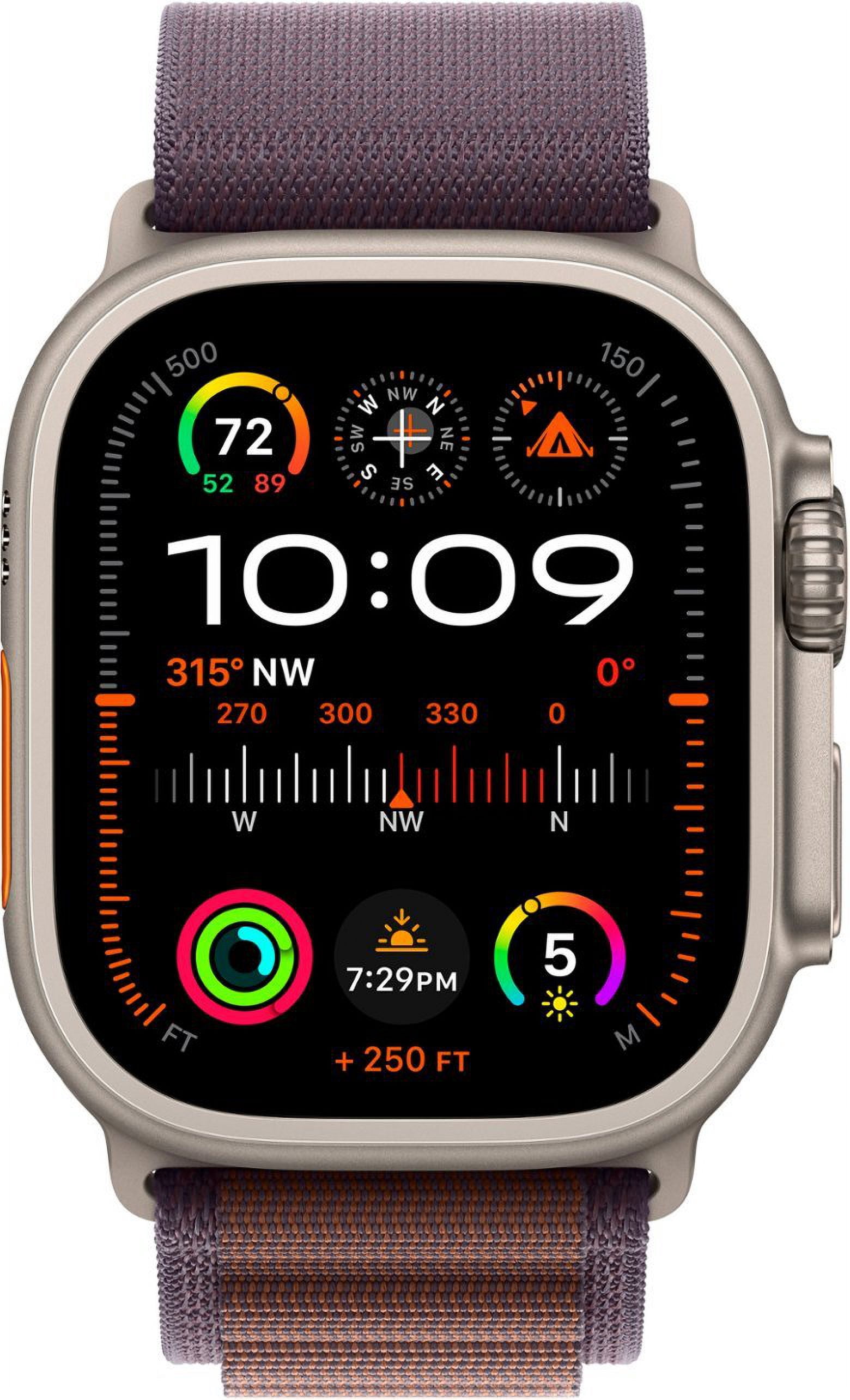 Restored Apple Watch Ultra 2 - GPS + Cellular - 49mm Titanium Case with Indigo Alpine loop Medium (Refurbished)