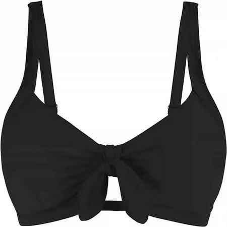 Lopeceal Women Underwire Bikini Swim Top - Push Up Knot Front Swimsuit Top Bathing Suit Bra Top