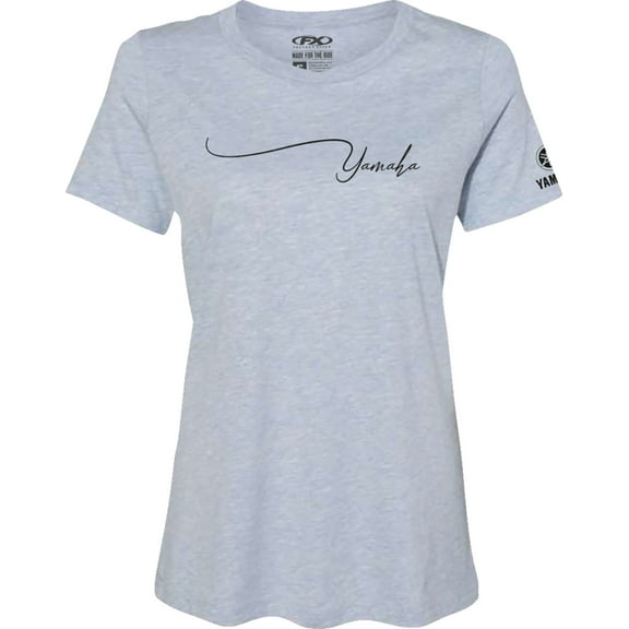 Factory Effex Yamaha Signature Womens Short Sleeve T-Shirt Gray MD