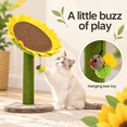 thumbnail image 5 of "Catry Sunflower 24"" Cat Tree with Leaves and Petals, Adjustable Multi-functional Cat Bed, Sisal Scratching Post", 5 of 8