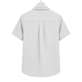 thumbnail image 4 of BUIGTTKLOP Button down Shirts for Women Short Sleeve Shirts Collared V Neck Summer Beach Tops 2026, 4 of 5