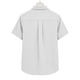 thumbnail image 3 of Craaazy Women Casual Collared Blouse, Solid Color Short Sleeve Button Down Shirt, Loose Fit Comfy V Neck Top for Daily Wear Gifts, 3 of 5