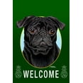 thumbnail image 1 of Pug Black - Best of Breed Welcome Pineapples House Flags, 1 of 1