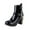Black, variant on Fesfesfes Wide Calf Boots For Women Pointed Toe High Heel Winter Casual Warm Female Fashion Solid Color Shoes 6(37)