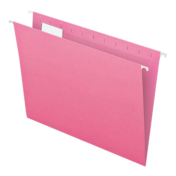 Pendaflex Essentials Hanging Folders, Letter Size, Pink, 25 per Box (81609EE)
