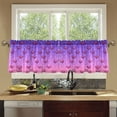 thumbnail image 4 of Yayeee Kitchen Curtains Tier Set of 2 Light Filtering 57"x24" Over Sink Window Panels, Pixel Love, 4 of 7
