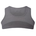 thumbnail image 5 of Manyakai Men's Sleeveless Gym Workout Muscle Half Tank Top Bodybuilding Fitness Crop Top Shirt Grey L, 5 of 6