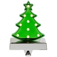 thumbnail image 3 of Northlight LED Lighted Shiny Christmas Tree Stocking Holder - 7" - Silver and Green, 3 of 10