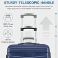 thumbnail image 5 of AMZFUN 28 Inches Carry On Luggage, Lightweight ABS+PC Hard Case Suitcase With 360° Rotating Silent Wheel, With TSA Lock, Airline Approved Luggage, Navy Blue, 5 of 6