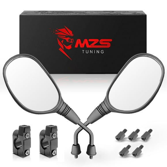 Espejos para vehículos todo terreno MZS, soportes de aluminio, visión trasera de motocicleta, 8 mm y 10 mm