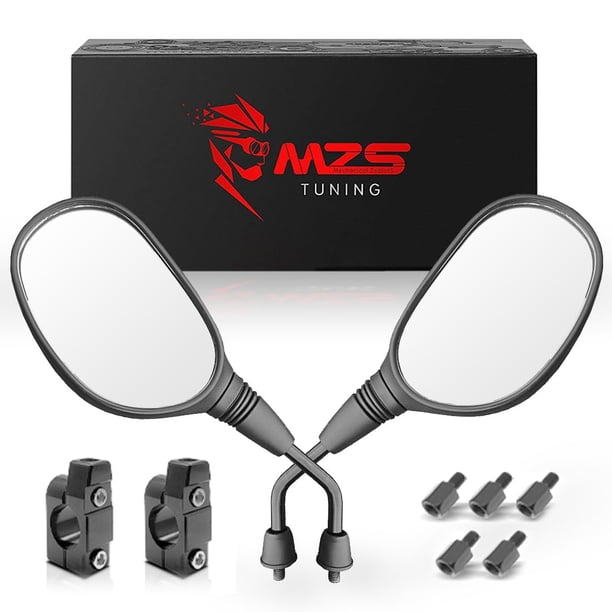 Espejos para vehículos todo terreno MZS, soportes de aluminio, visión trasera de motocicleta, 8 mm y 10 mm