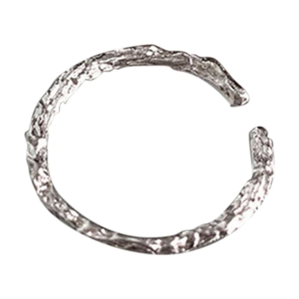 S925 Plata Personalidad Apertura Anillo Ajustable Femenino Dedo Indice Anillo Estilo Anillo