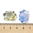 thumbnail image 3 of 200pcs Transparent Glass Connector Charms Lotus Flower Links Mixed color 15.5x20.5x7mm Hole: 1.4mm, 3 of 3