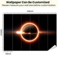 thumbnail image 3 of Peel and Stick Wallpaper 3D Render animation view space black hole system Planet orbit black Modern Art Wall Mural Decor Self Adhesive and Removable 100in x 144in, 3 of 8