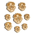 thumbnail image 1 of Occupation Police Officer Man Icon Wood Buttons for Crochet Knitting Sewing DIY Craft - 1.00 Inch Medium (7pcs), 1 of 7