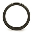thumbnail image 2 of Titanium 9mm Black IP-plated Carbon Fiber-Inlay Men's Wedding Band Ring Comfort-Fit Size 13.5, 2 of 7