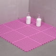 thumbnail image 1 of Alfombra de baño de 30 x 30 cm, evita resbalones, cómoda alfombra de baño interior para baños, cocinas, residencias, color rosa, 1 of 1