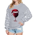 thumbnail image 1 of EHQJNJ Chandail en Molleton Col en V pour Femmes Chandail en Molleton Graphique de Noël pour Femmes Pull Col Rond Chandail en Molleton Col Rond Imprimé Festif Haut Décontracté Chandails en Molleton Graphiques pour Femmes Vintage, 1 of 4