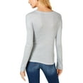 thumbnail image 2 of I.N.C Womens Twist Front Knit Blouse, Metallic, Large, 2 of 2