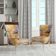 thumbnail image 2 of Designart "composition Fusion IX" Chaise d'Appoint Jaune Abstraite Collages - Fauteuil Moderne pour Salon, 2 of 7