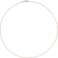thumbnail image 2 of 14k Rose Gold 1mm Solid Cable 24 Inch Chain Chain Necklace for Women and Men - 1.8 Grams, 2 of 2