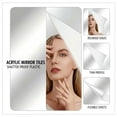 Long Tile With Rounded Edge 32 Pcs Shatterproof Acrylic Mirror Tiles, 5.9x3.9