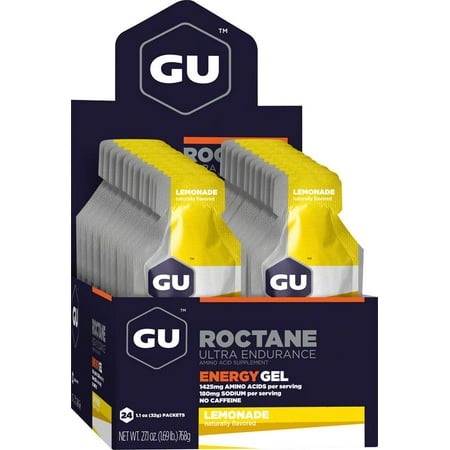 Gu Roctane Energy Gel, Lemonade, 24 Ct