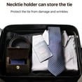 thumbnail image 6 of Hiram Travel Tie Case, Leather Neckties Storage Box, Coffee, 6 of 8