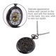 thumbnail image 4 of Reloj de bolsillo de regalo Reloj de bolsillo vintage Reloj de bolsillo hueco con cadena (Negro), 4 of 7