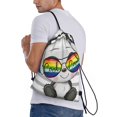 thumbnail image 3 of Bingfone Panda With Sun Glasses Drawstrings Backpacks Bags For Men Women Gym Drawstrings Bag, 3 of 9