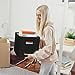 thumbnail image 5 of Superio Fabric Storage Basket for Shelves, Cube Bin for Cubby, 10.75 x 10.75 Foldable Open Storage Bin, Decorative Bin Organizer with Handle, Black, 2-Pack, 5 of 5