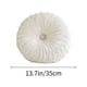 thumbnail image 3 of Almohada redonda de terciopelo con flores de 14" | Cojín de calabaza beige para sofá, cama, futón | Spandex de nylon suave, funda extraíble, cojín decorativo para sala de estar, ventana, hotel, 3 of 6