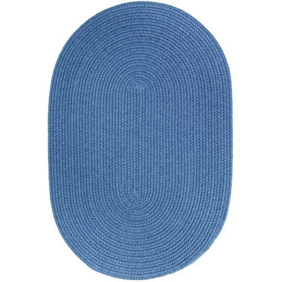 Solid French Blue Poly 8X11 Oval