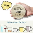 thumbnail image 2 of 4 inch Funny Coasters For Drinks With Holder, Set Of 6, Marble, 2 of 7