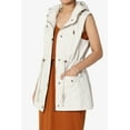 thumbnail image 3 of TheMogan Women's S~3X Drawstring Loose Fit Utility Vest Sleeveless Military Jacket, 3 of 7