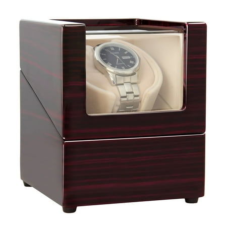 - Single Watch Winder with Quiet Motor-12 Rotation Modes