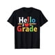 thumbnail image 1 of Girls & Boys School Theme Cotton Graphic Tees, Back To School Clothes Girls, Summer Shirts With "Hello 3rd Grade" Graphic, Gift For First Day of School, Round Neck Short Sleeve T-Shirt, 1 of 7