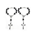 thumbnail image 3 of Rosary Black Glass Beads for Cross Rosary Bracelet Wonderful Gift for Any Occasi, 3 of 5