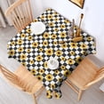 thumbnail image 2 of Black White Checker Sunflower Pattern Square Tablecloth,Waterproof Square Table Cover,Wipeable Spillproof Washable Table Cover for Home Kitchen Party Decor 52"x52"(132x132cm), 2 of 6