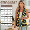 thumbnail image 6 of Psesaysky Womens Casual Suit Vest Yellow Lemon Print Loose Fit One Button Waistcoat Sleeveless Blazer Jackets Dressy Blazers Vest Tops, Size 3XL, 6 of 6