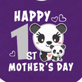 thumbnail image 4 of Inktastic Happy First Mothers Day with Panda Bears Boys or Girls Baby Bib, 4 of 4
