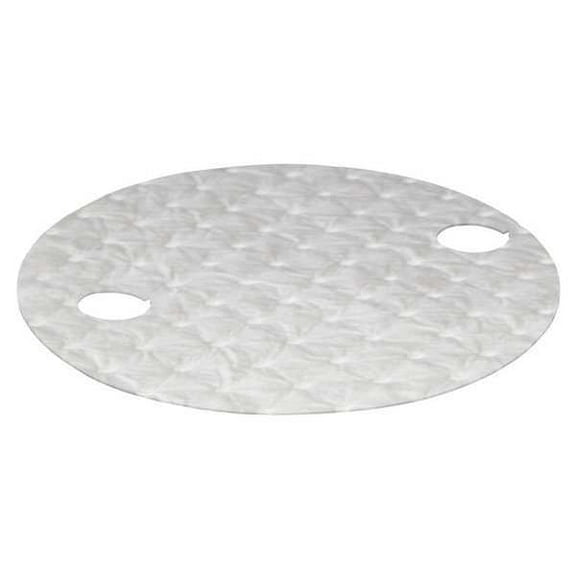 Oil-Dri Drum Top Pad,Oil-Based Liquid,White,PK25
